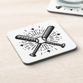 Dessous-de-verre baseball vintage (Côté gauche)
