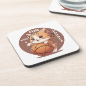 Dessous-de-verre basket-ball chat (Côté gauche)