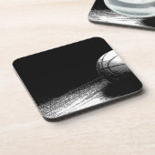 Dessous-de-verre Basket-ball noir blanc (Côté gauche)