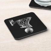 Dessous-de-verre Basket-ball noir et blanc (Côté gauche)