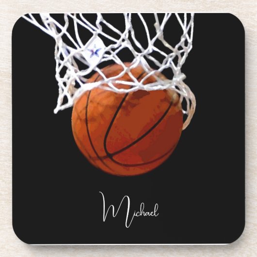 Dessous-de-verre Basket-ball Votre nom (Devant)