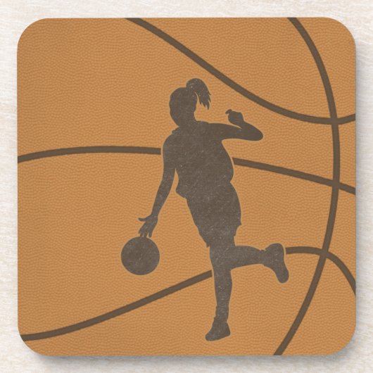 Dessous-de-verre Basketball Girl Drink Coasters (Devant)