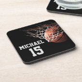 Dessous-de-verre Basketball Votre Nom (Côté gauche)