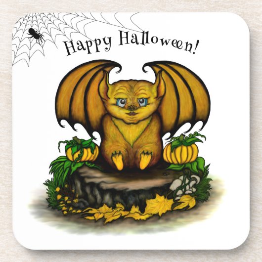 Dessous-de-verre Bat d'Halloween mignonne (Devant)