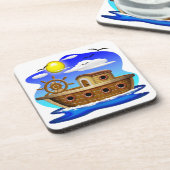 Dessous-de-verre Bateau de pêche dessin animé (Côté gauche)