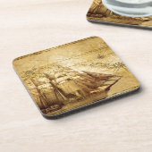 Dessous-de-verre bateau de pirate (Côté gauche)