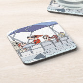 Dessous-de-verre Bateau de ponton (Côté gauche)