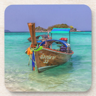 Dessous-de-verre Bateau longue queue, Koh Lipe, Thaïlande