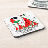 Dessous-de-verre Bateaux de la Flottille de la Liberté Mondiale à G (Côté gauche)