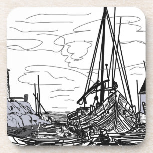 Dessous-de-verre bateaux en mer