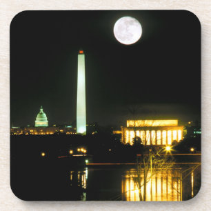 Dessous-de-verre Bâtiment de capitol, le Lincoln Memorial,