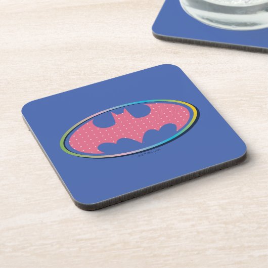 Dessous-de-verre Batman | Logo Pink Polka Dot (Côté gauche)