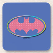 Dessous-de-verre Batman | Logo Pink Polka Dot (Devant)