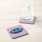 Dessous-de-verre Batman | Symbole rose et bleu (Côté Droit)