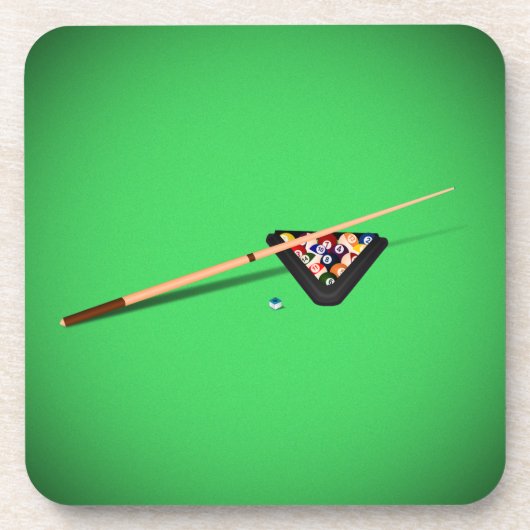 Dessous-de-verre Bâton et balles de la table de billard (Devant)
