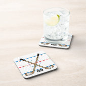 Dessous-de-verre Bâtons de hockey de glace de centre de piste (Côté Droit)