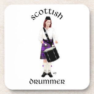 Dessous-de-verre Batteur Écossais - Kilt Violet