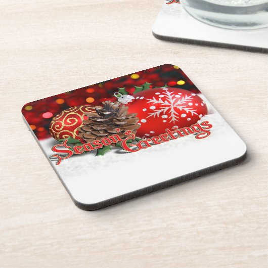 Dessous-de-verre Baubles & Pine Cones (Côté gauche)