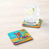 Dessous-de-verre Beachside Pup : Charme de surf (Côté Droit)