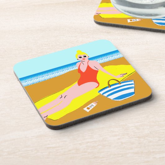 Dessous-de-verre Beachy Keen - Jaune (Côté gauche)