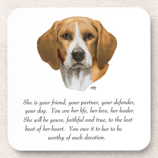 Dessous-de-verre Beagle keepsake (Devant)