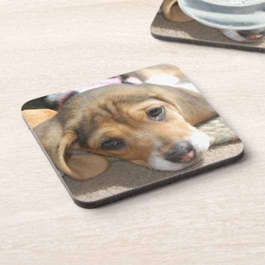 Dessous de verre beagles à chiot (Côté gauche)