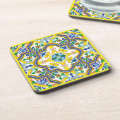 Dessous-de-verre 💛 💙 💚 Beau bleu et jaune Azulejos (Côté gauche)