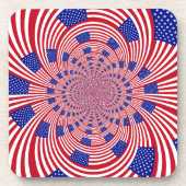 Dessous-de-verre Beau drapeau américain Extraordinaire Kaleidoscope (Devant)