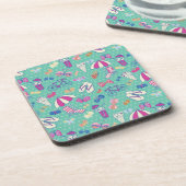 Dessous-de-verre Beau motif avec des éléments d'été (Côté gauche)