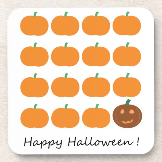 Dessous-de-verre Beau Patch Citrouille Halloween (Devant)