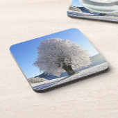 Dessous-de-verre Beau paysage hivernal couvert de neige (Côté gauche)