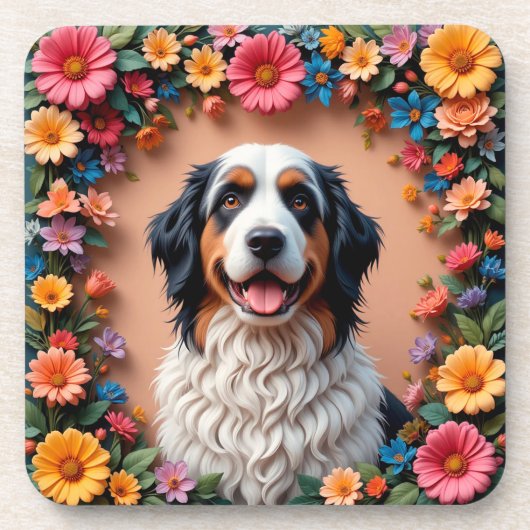 Dessous-de-verre Beau portrait de chien (Devant)