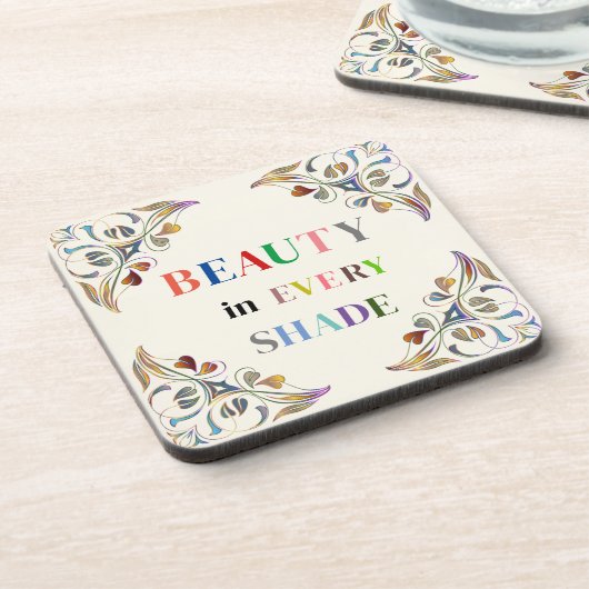 Dessous-de-verre Beauté Dans Chaque Ombre Beverage Caster (Côté gauche)