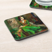 Dessous-de-verre Beauté en vert (Côté gauche)