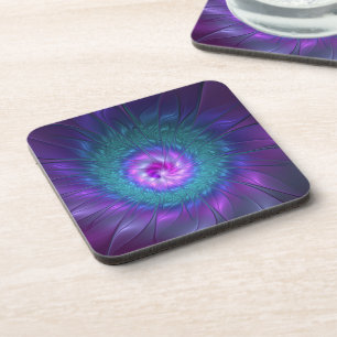 Dessous-de-verre Beauté florale Abstraite Fleur d'art fractionnée c