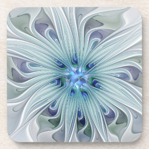 Dessous-de-verre Beauté florale Abstraite moderne Blue Pastel Flowe