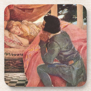 Dessous-de-verre Beauté vintage du sommeil par Jessie Willcox Smith