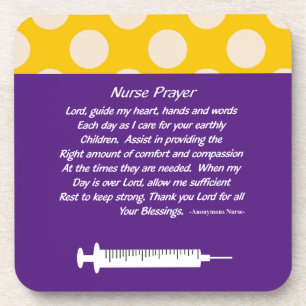 Dessous-de-verre Beautiful Christian Nurse Prayer Purple