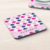 Dessous-de-verre Beaux Baleines, Motif De Baleines, Votre Nom (Côté gauche)