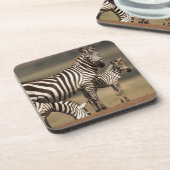 Dessous-de-verre Bébé Burchell's Zebra avec mère (Côté gauche)