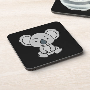 Dessous-de-verre Bébé Cute Koala Avec Le Sourire Assis