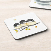 Dessous-de-verre Bébé mignon oiseau 3 poulets sur la branche de l'a (Côté gauche)