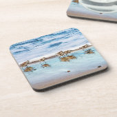 Dessous-de-verre Bécasseaux fonctionnant le long de la plage (Côté gauche)