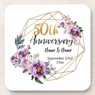 Dessous-de-verre Belle 50e anniversaire personnalisé