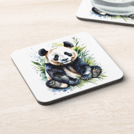 Dessous-de-verre Belle aquarelle Panda Bear (Côté gauche)