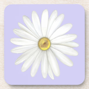 Dessous-de-verre Belle fleur de marguerite sur un léger fond de per