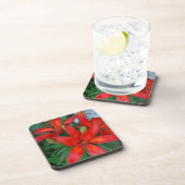 Dessous-de-verre Belle fleur rouge (Côté Droit)