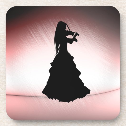 Dessous-de-verre Belle Gitane Joue du Violon (Devant)