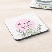 Dessous-de-verre Belle Mariage Blancs neige Pois roses (Côté gauche)