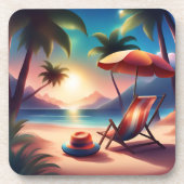 Dessous-de-verre belle plage (Devant)